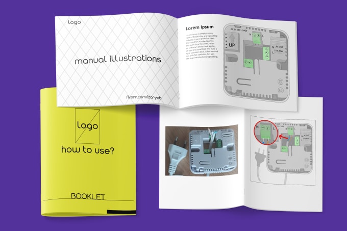 Gig Preview - Design instructional and technical drawings manual booklet