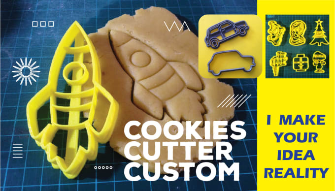 Bestseller - make custom 3d printable cookies cutter stamp, fondant and clay