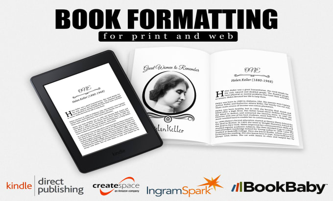 Gig Preview - Do book formatting, layout design for publishing or printing