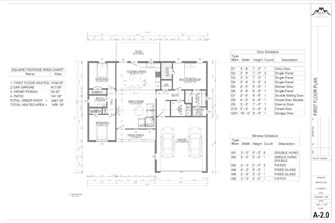 Gig Preview - Draftsman for house plans architectural drawing, 2d floor plan in autocad, revit