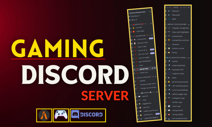 Gig Preview - Setup gaming discord server or create esports discord server