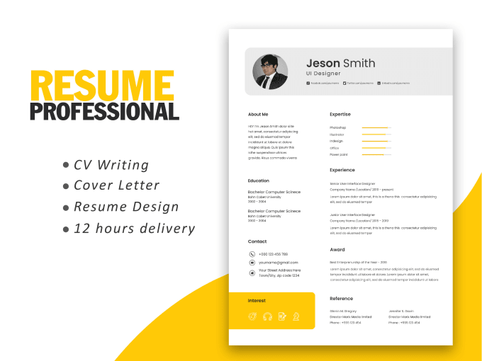 Gig Preview - Develop resume, CV and cover letter