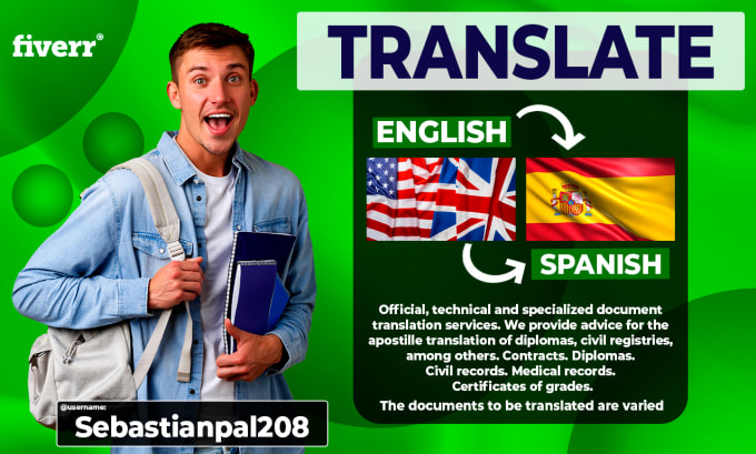 Gig Preview - Translate documents from english, french and spanish into any other language