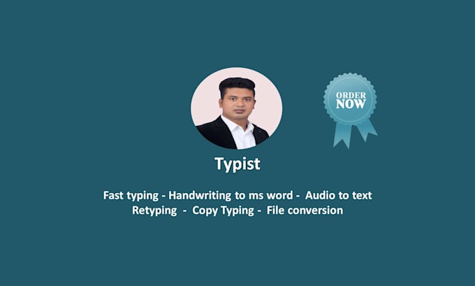 Gig Preview - Be your typist for fast typing and audio transcription