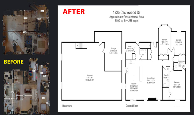 Gig Preview - Draw architectural 2d  floor plan from matterport in autocad