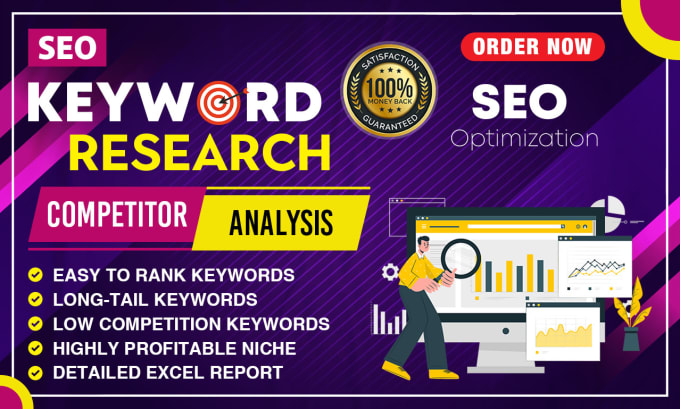 Gig Preview - Do SEO keyword analysis and competitor research for higher google ranking