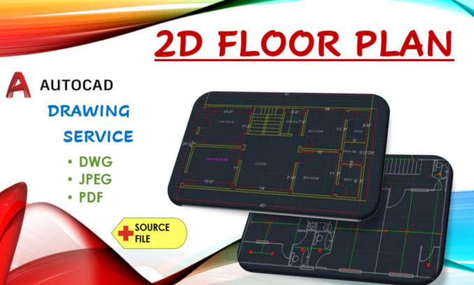 Gig Preview - Draw 2d floor plans using autocad