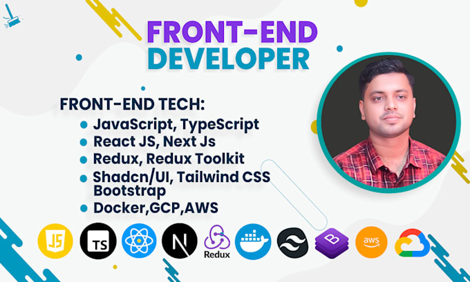 Gig Preview - Be your front end developer react js developer next js developer