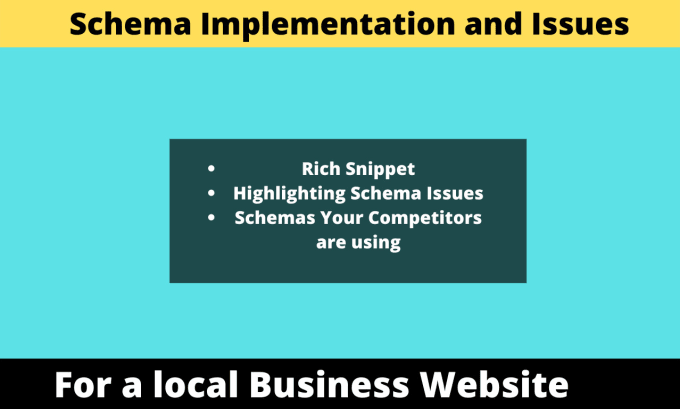 Gig Preview - Implement schema for local business website and fix issues in it