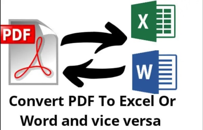 Gig Preview - Convert scanned pdf into word and excel and vice versa