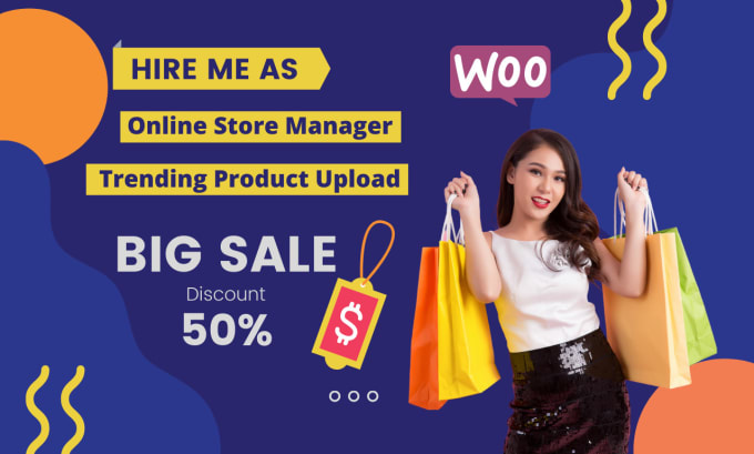 Gig Preview - Be virtual manager of wordpress woocommerce online  store