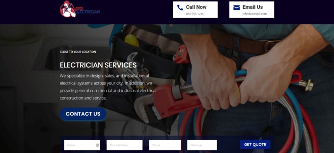 Gig Preview - Make business websites for plumber and electrician