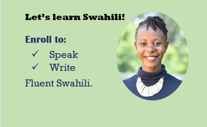 Gig Preview - Be your swahili tutor