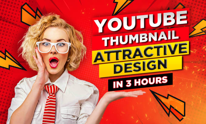 Gig Preview - Design amazing clickbait youtube thumbnail in 3 hours