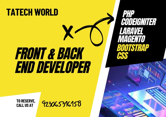 Gig Preview - Be your front end and back end, web developer