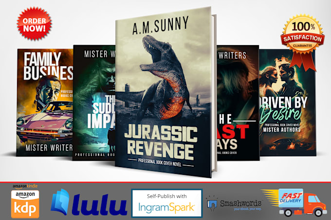 Gig Preview - Create professional book covers, ebook, kindle covers just in 6hrs