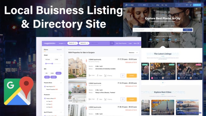 Gig Preview - Create business listing, property dealer or directory site