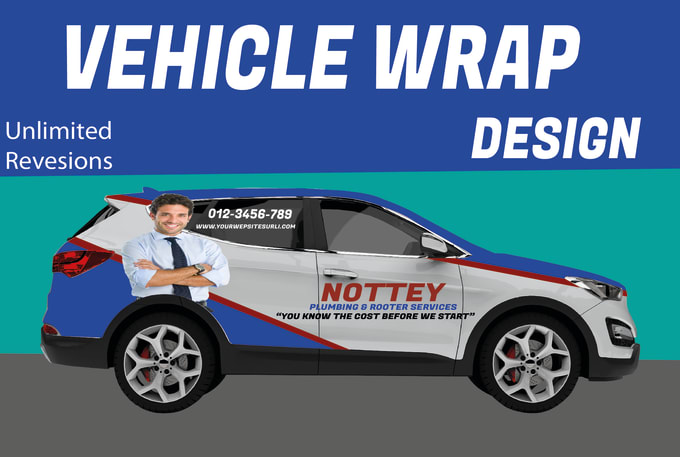 Gig Preview - Do vehicle wrap decals for boat wrap,van wrap,car wrap, truck wrap trailer wrap