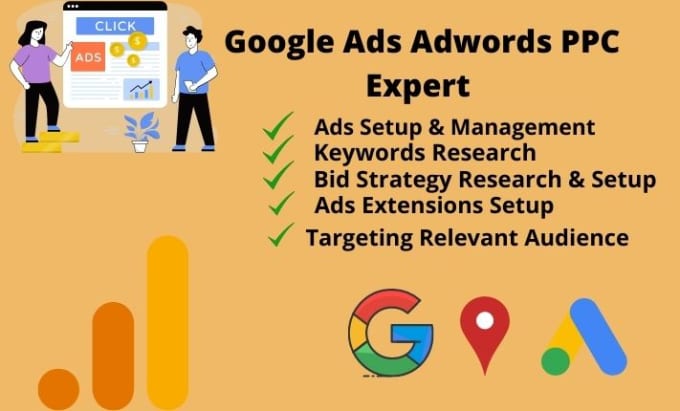 Gig Preview - Setup, management and optimization google ads adwords PPC campaign