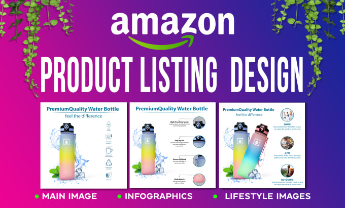 Gig Preview - Design amazon product listing images, infographic product photo editing