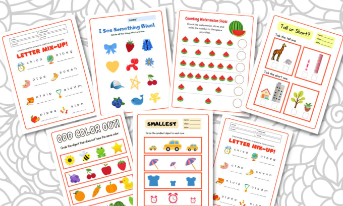 Gig Preview - Create kids worksheets, activity workbooks for kids