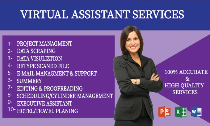 Gig Preview - Be your perfect virtual assistant for all administrative work