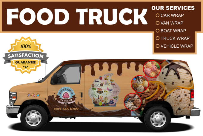 Gig Preview - Create food truck wrap, vehicle wrap design