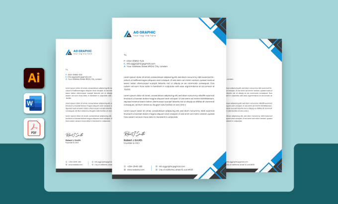 Gig Preview - Design professional letterhead and business card in editable word format