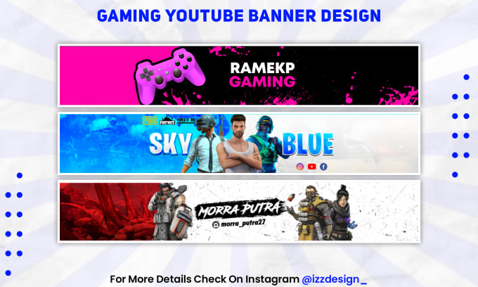 Gig Preview - Design a simple gaming banner for youtube, twitter, twitch, facebook