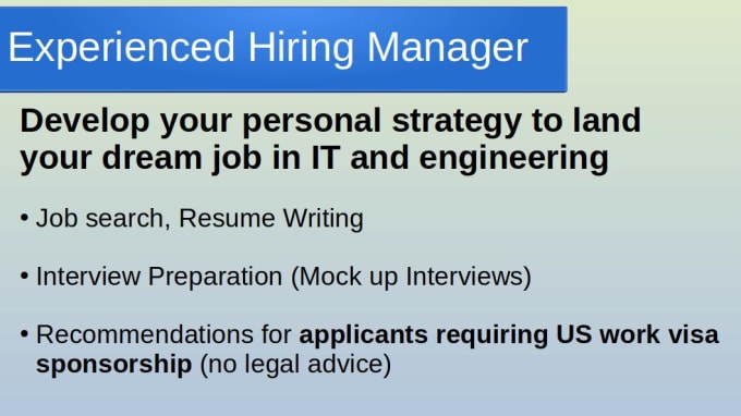 Gig Preview - Help you create a personalized strategy to land a job in IT and engineering