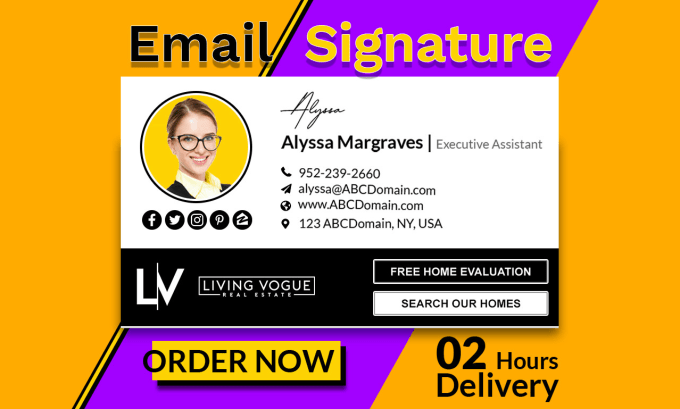 Gig Preview - Make professional modern clickable HTML email signature