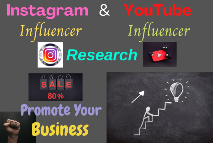 Gig Preview - Find instagram and youtube influencers list for influencer marketing