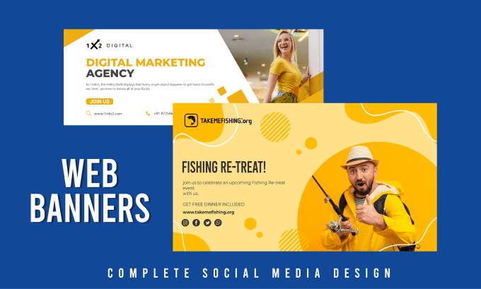 Gig Preview - Design a website banner, header, social media cover