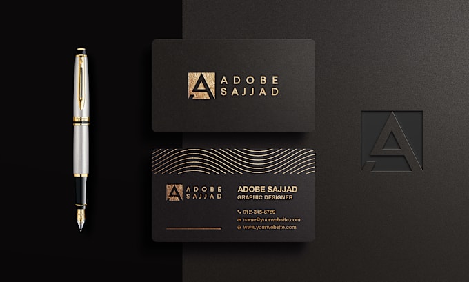 Gig Preview - Do luxury and gold foil business card design