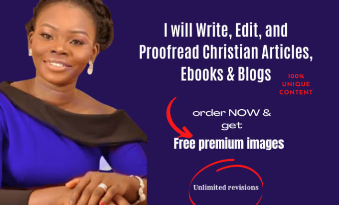 Gig Preview - Write, edit, proofread christian articles and blogs