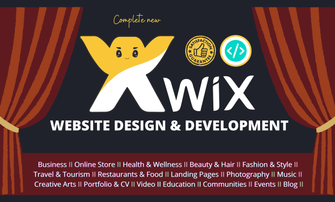 Gig Preview - Design wix and wordpress personal and business website