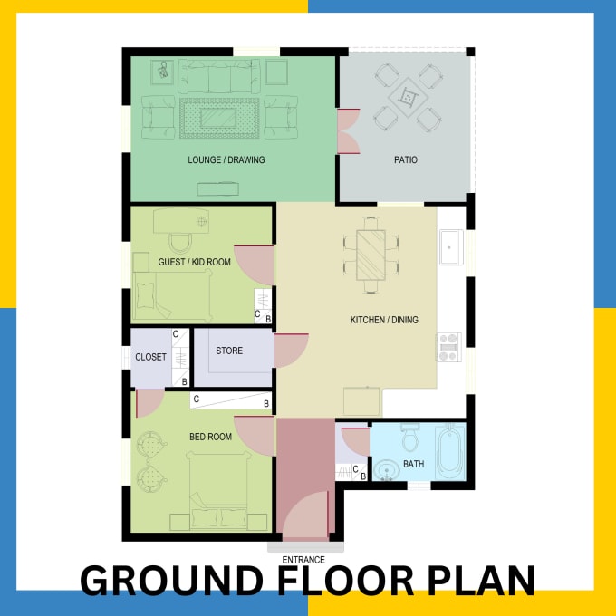 Gig Preview - Draw 2dhouse plan floor plan