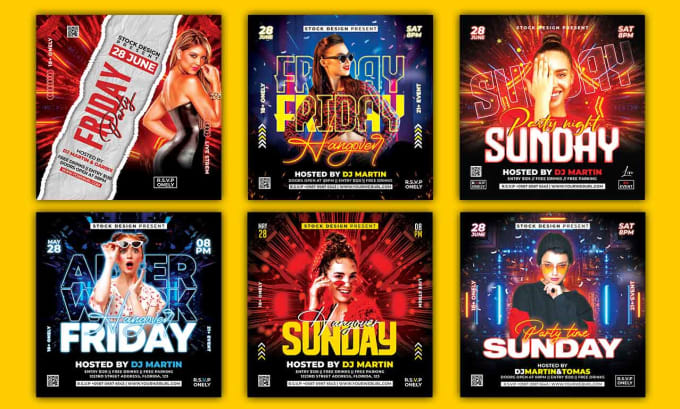 Gig Preview - Design nightclub, dj party, sports, motion and concert flyer