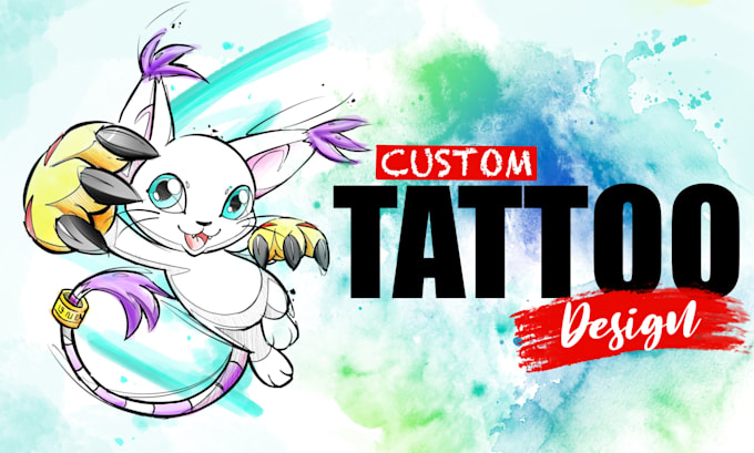 Gig Preview - Design a amazing watercolor tattoo for you