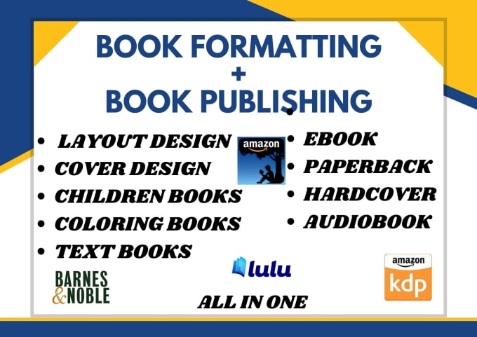 Gig Preview - Format and publish books for amazon KDP or kindle direct publishing