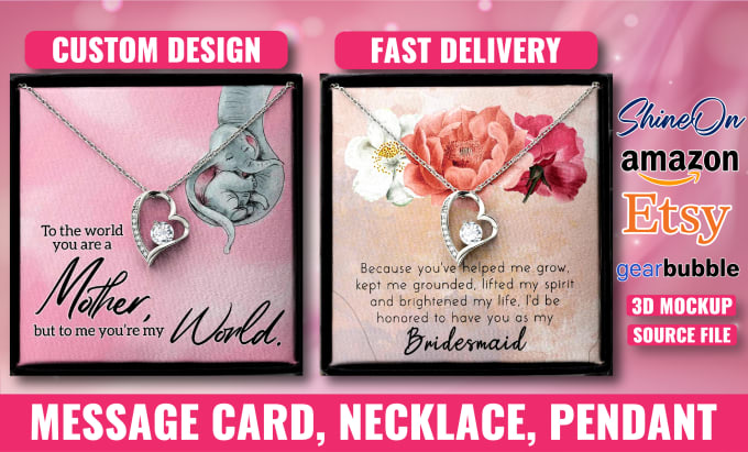 Gig Preview - Do attractive profitable gearbubble, shineon necklaces, message cards for you