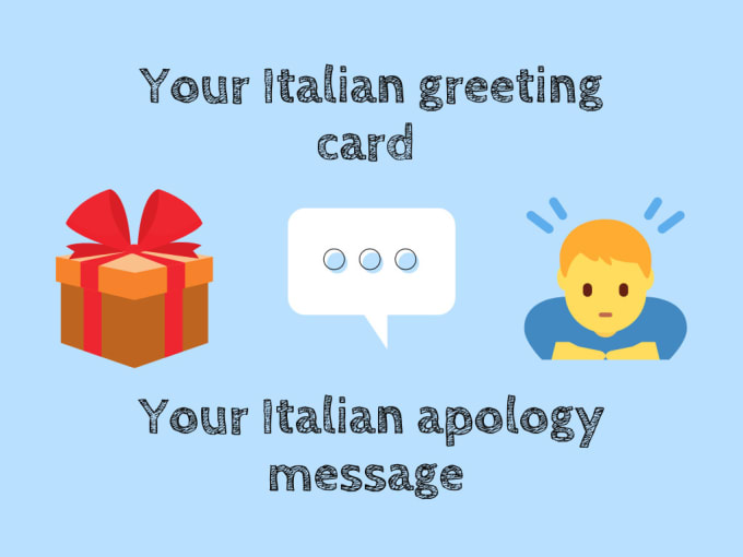 Gig Preview - Write your italian greeting card or apology message