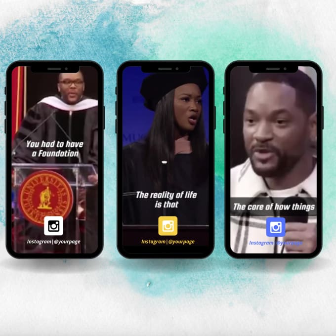 Gig Preview - Create black celebrity motivational instagram reels in 24hrs