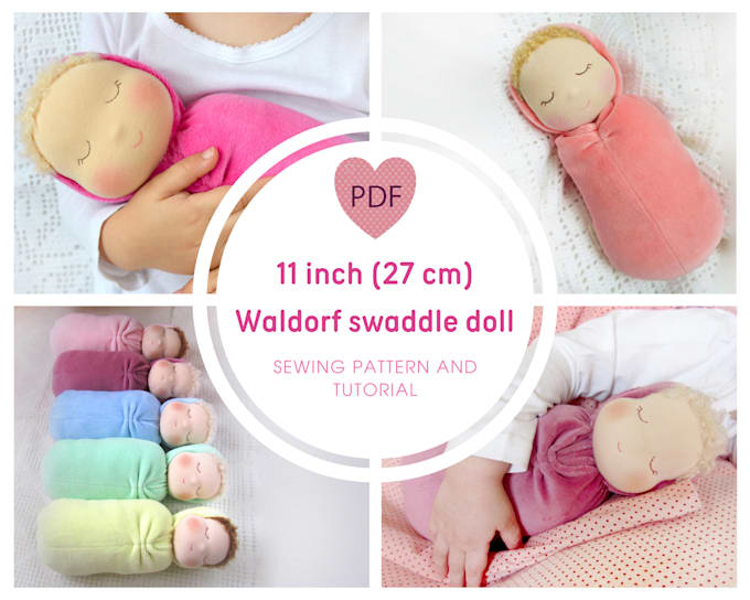 Gig Preview - Teach how to make 11 inch waldorf swaddle sleeping baby doll