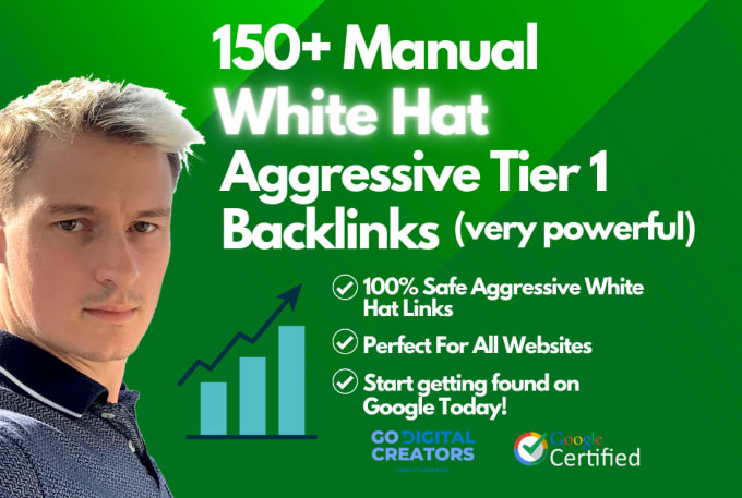 Gig Preview - Provide very powerful 150 SEO backlinks manual link service to rank on google