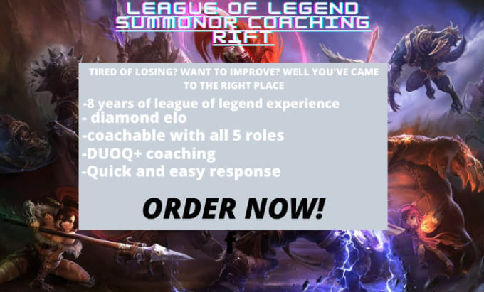 Gig Preview - Coach you in league of legend professionally