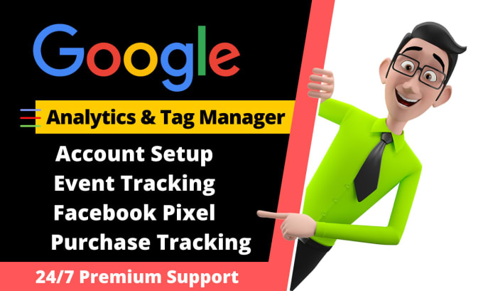 Bestseller - setup google tag manager, analytics, ga, gtm, ga4, facebook pixel