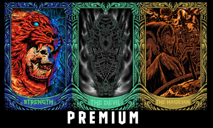 Gig Preview - Draw tarot cards and any cards with high quality details