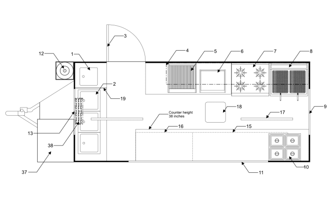 Gig Preview - Create 2d food truck blueprints for city permit approval