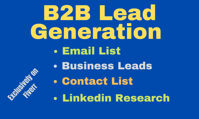 Gig Preview - Do targeted b2b lead generation, business leads, email list building